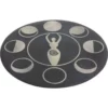 Goddess Moon Incense Plate - Soapstone With Silver Inlay