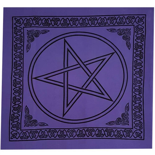 Purple Pentagram Altar Cloth 1 Purple Pentagram Altar Cloth