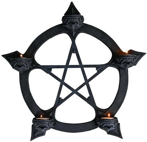 Pentagram Wall-hanging Tealight Holder 1 Pentagram Wall-hanging Tealight Holder