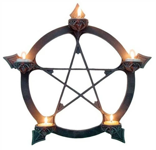 Pentagram Wall-hanging Tealight Holder 2 Pentagram Wall-hanging Tealight Holder - Image 2