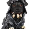 Goth Witch Dog Statue
