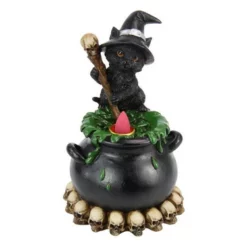 Cats Cat Witch Cauldron Pot Incense Burner