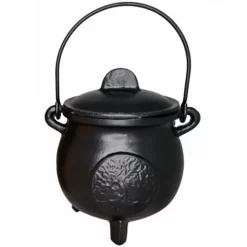 Large Cast Iron Cauldron - Tree Of Life