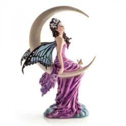Fairies Purple Fairy On Moon Figure