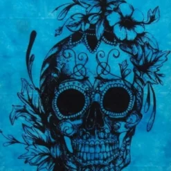 Skulls & Death Tattoo Skull Colour Tapestry