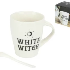 White Witch Mug And Spoon Set