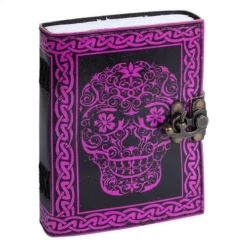 Leather Journal - Pink Sugar Skull