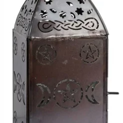 Iron Lantern With Triple Moon