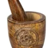 Wooden Pestle And Mortar - Triquetra