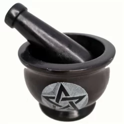 Carved Soapstone Mortar & Pestle Set