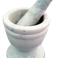 White Marble Mortar & Pestle Set