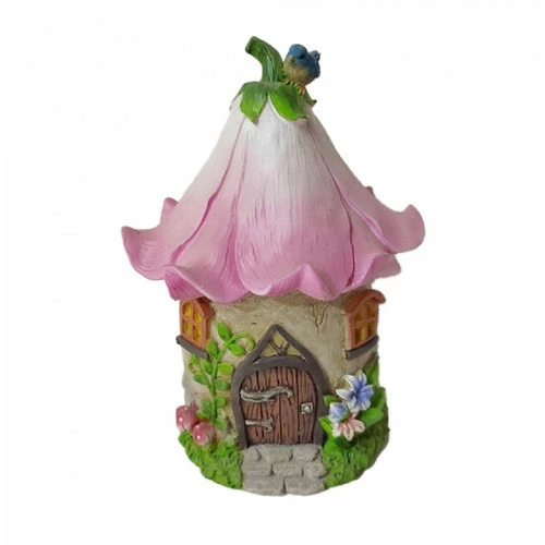 Fairies Fairy Garden Flower House Pink 1 Fairies Fairy Garden Flower House Pink
