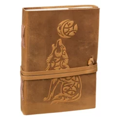 Wolves Leather Journal With Wolf