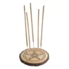 Bark Edge Incense Holder Pentagram