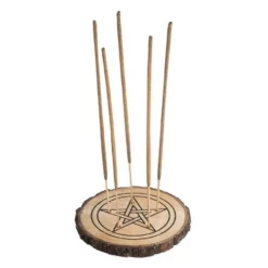 Bark Edge Incense Holder Pentagram