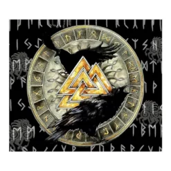 Crows & Ravens Peach Skin Tapestry - Crows With Runes