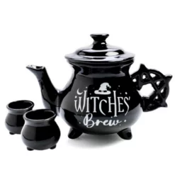 Witches Cauldron Teapot And Cup Set