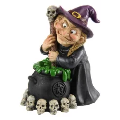 Witch With Brewing Cauldron - Small