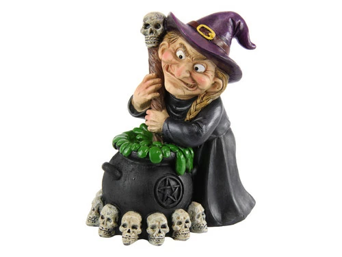 Witch With Brewing Cauldron - Small 1 Witch With Brewing Cauldron - Small
