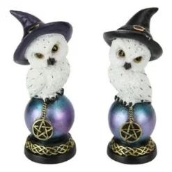 Owl With Witch Hat On Ball - Large