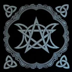 Altar Cloth - Triple Moon, Pentacle And Triquetra