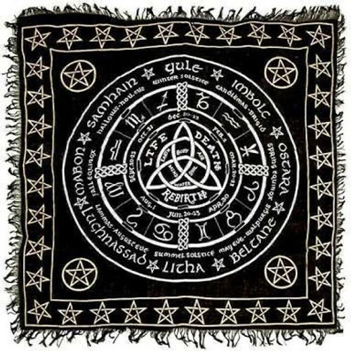 Altar Cloth - Wiccan Pagan Calendar 1 Altar Cloth - Wiccan Pagan Calendar
