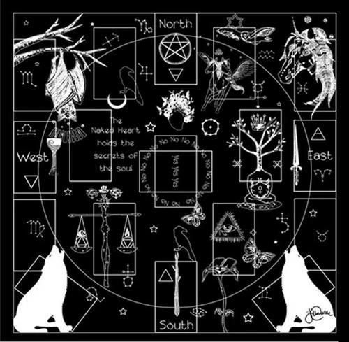 Altar Cloth - Card Readings And Signs 1 Altar Cloth - Card Readings And Signs