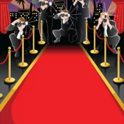 LifeSizeCutouts Red Carpet With Paparazzi Cardboard Party Prop 682