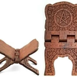 Medium Wooden Book Holder With Pentagram -Movie And Film Shop u https3A2F2Fi.ebayimg.com2Fimages2Fg2FKcUAAOSwKFNd8Qgf2Fs l400 27174.1664184868